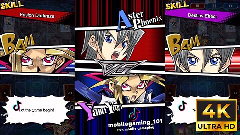 [4K Raw Uncut] Yami Yugi Gravekeeper VS Aster Phoenix D-HERO , 闇遊戯 VS エド エド・フェニックス , 遊☆戯☆王 デュエルリンクス
