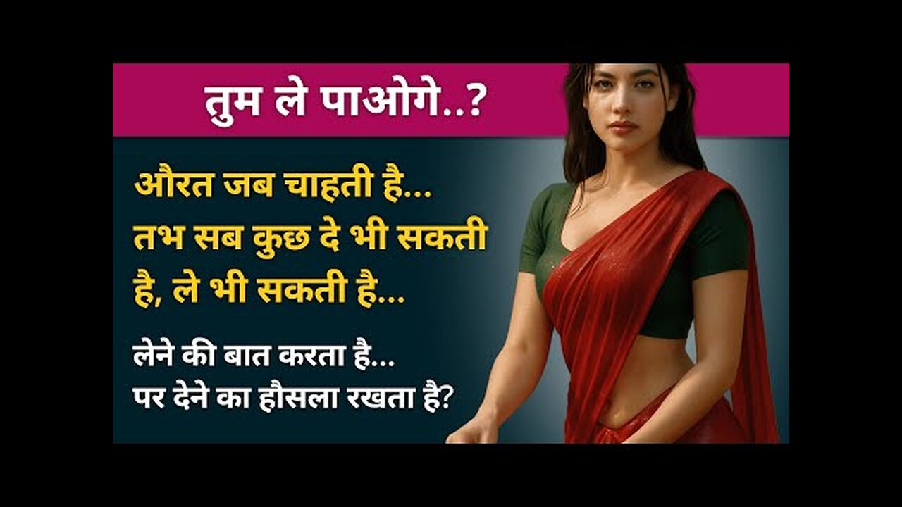 तुम ले पाओगे..? औरत जब चाहती है... तभ सब कुछ दे भी सकती है, ले भी सकती है...