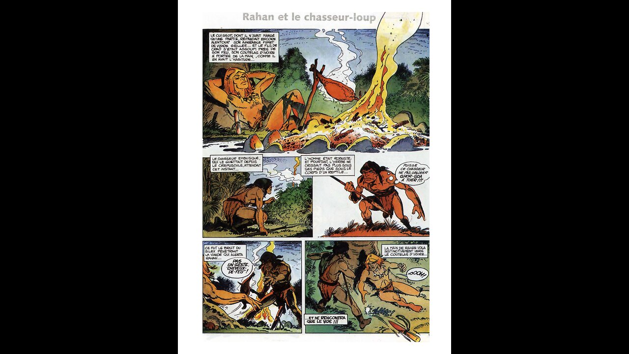 Rahan. Episode 166. By Roger Lecureux. Rahan and the wolf-hunter. A Puke(TM) Comic.