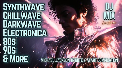 Friday Night Synthwave 80s 90s Electronica and more DJ MIX Livestream Michael Jackson / AI Art Compilation Edition