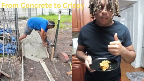 Pouring Concrete & Frying Chicken: Dog Kennel Build + Extra Crispy Fried Chicken Recipe