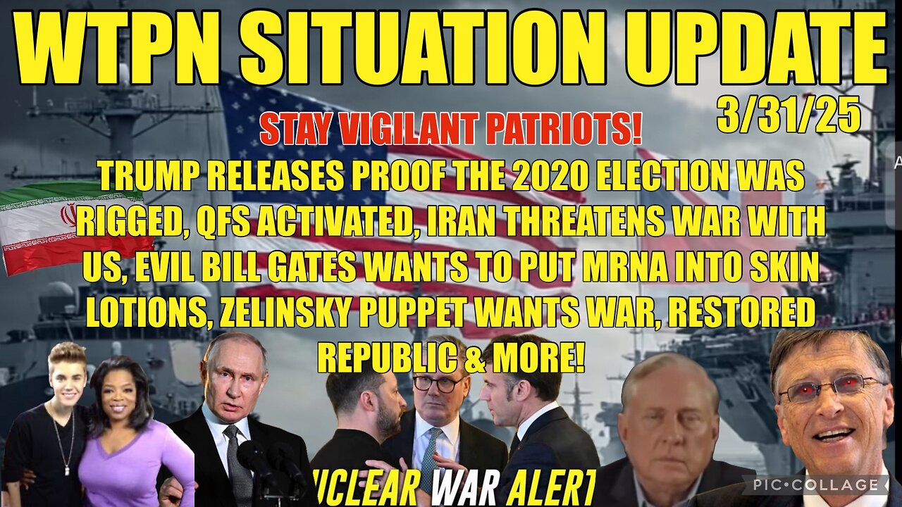 QFS activated, Trump has proof 2020 was stolen, Iran threats, Zelinsky w/NATO & more.