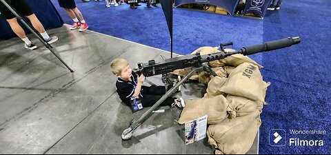Emmett on the 50 cal