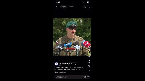 Tvp info in Polish : Polish soldier attacked by migrants
