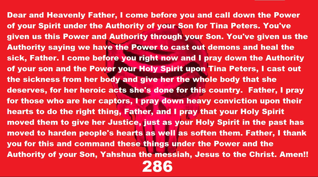 Pray with me for Tina Peters