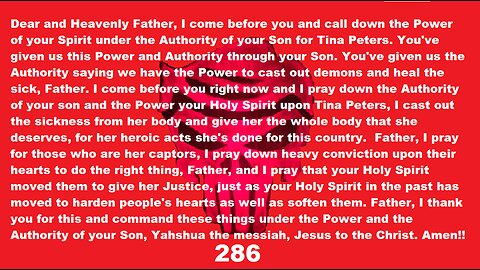 Pray with me for Tina Peters