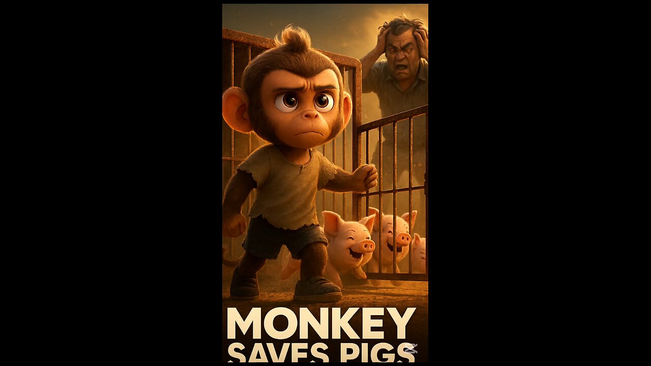 ðŸ˜poor monkey saves pigs #ai #tending #shorts