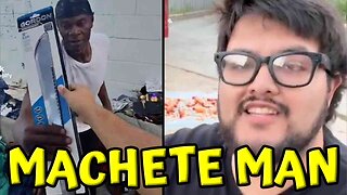 Guy Gives MACHETES To Homeless People! (Dev & Naomi React)