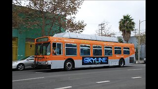 LA Metro Bus New Flyer C40LF of L.A. Metro on 6th Street in downtown Los Angeles.