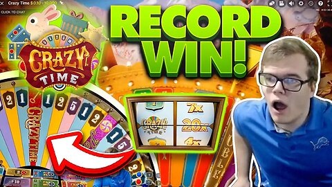 RECORD BREAKING WIN! 20X CRAZY TIME!