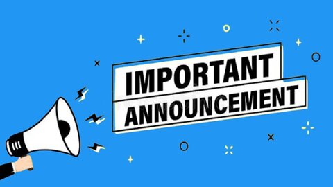 Important Announcement