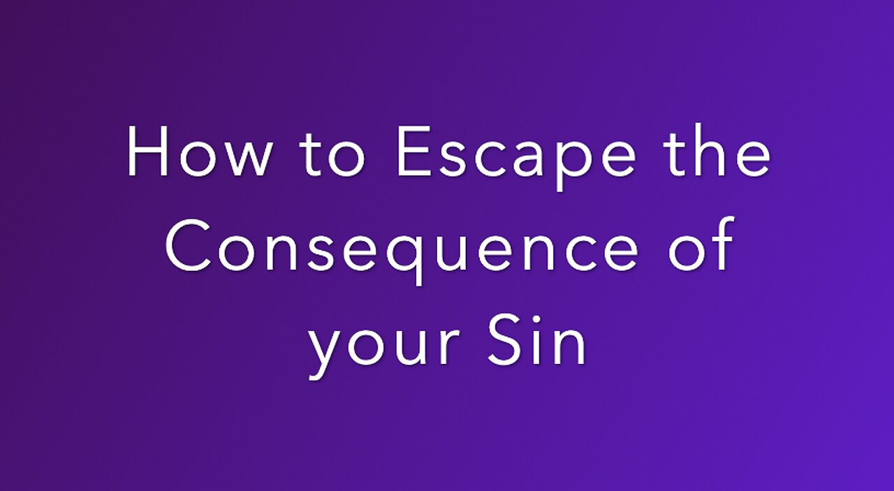 How not to receive the consequence of your actions? Dr. Sheva Johnson