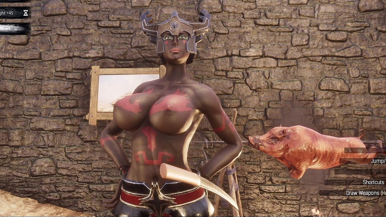 Conan Exiles Beginners guide freeing the Sorcerer Lui Fei Busty Boobs Breast expansion huge tits