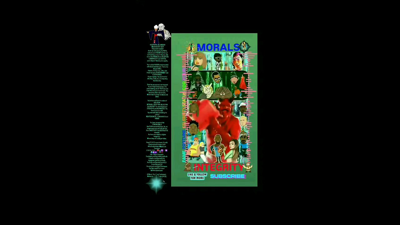 ▪︎MORALS AND INTEGRITY/FAME..FORTUNE..CELEBRITY STATUS FOR YOUR SOUL▪︎