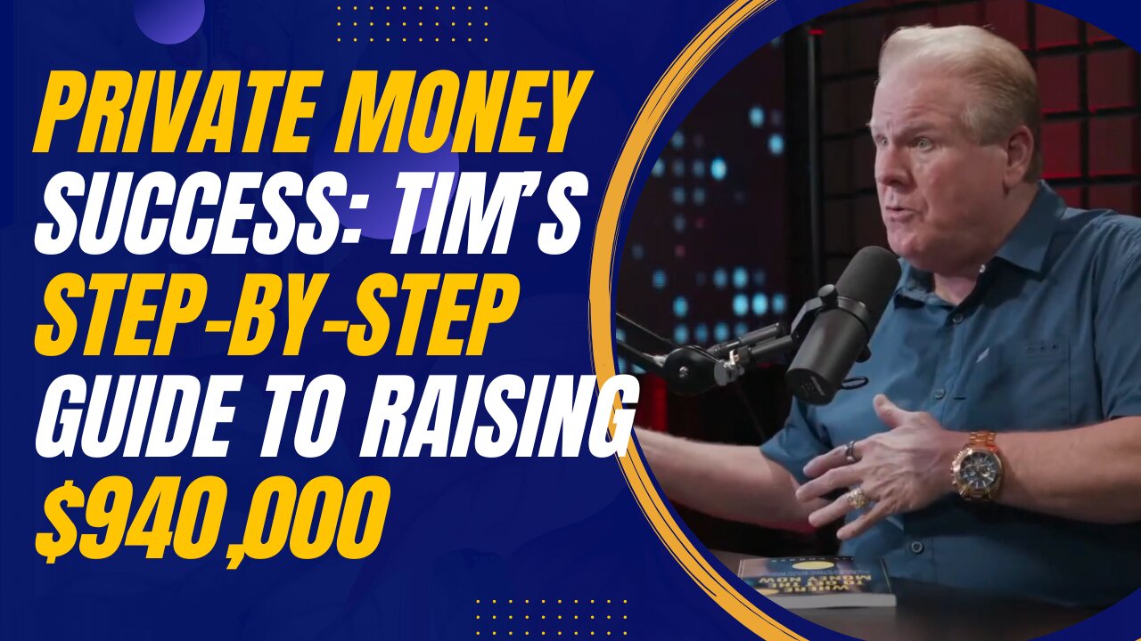 Private Money Success: Tim Benskin’s Step-by-Step Guide to Raising $940,000