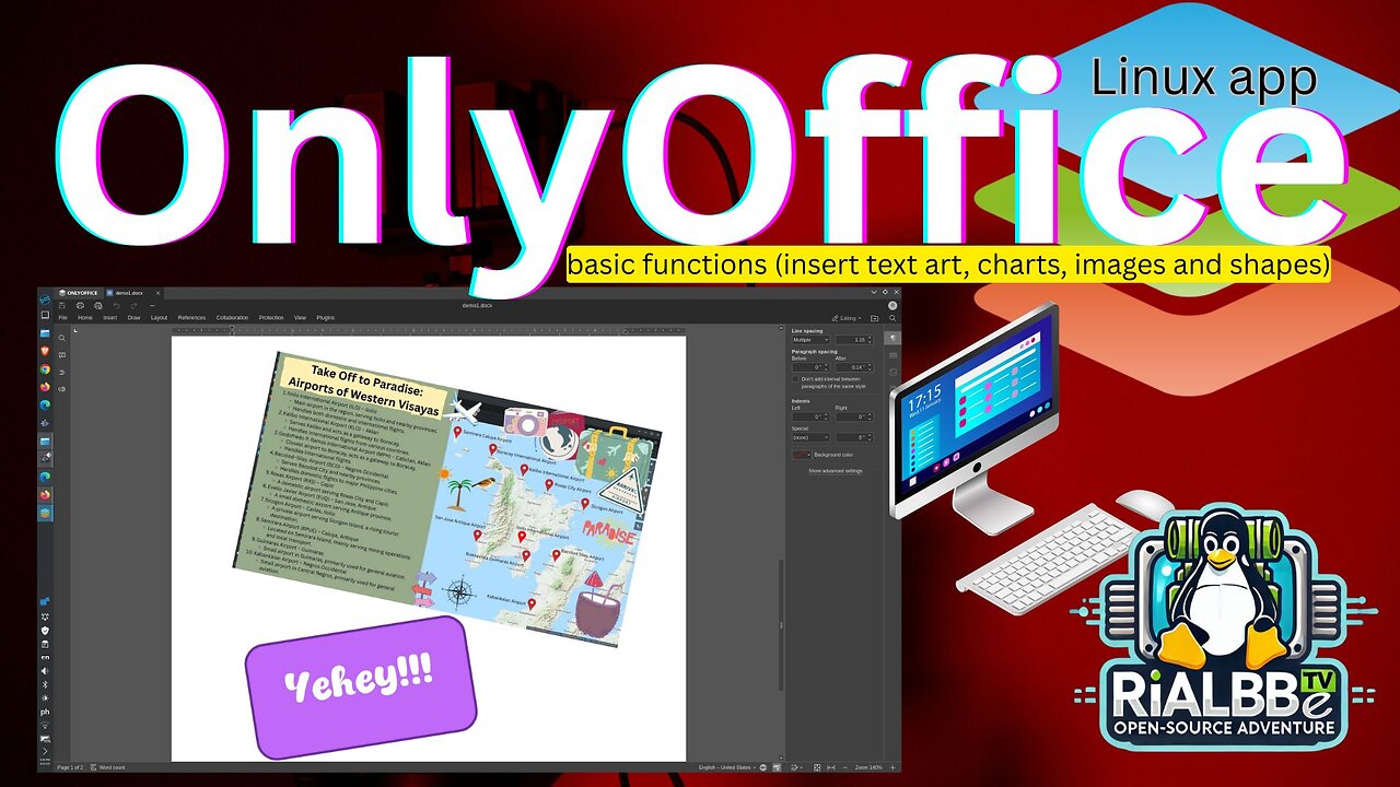 Linux App - OnlyOffice basic functions