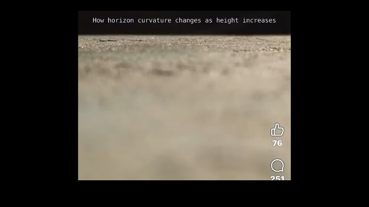 The reason we have a horizon is because the Earth is curved