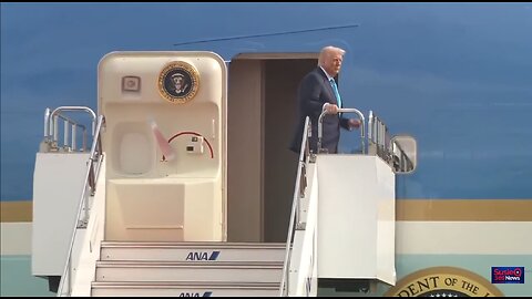 Trump departs Japan
