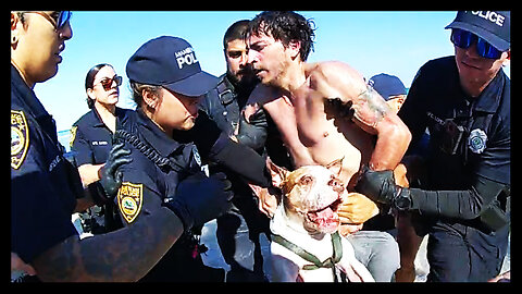 Man Tries To DROWN His Own Dog At The Beach?!