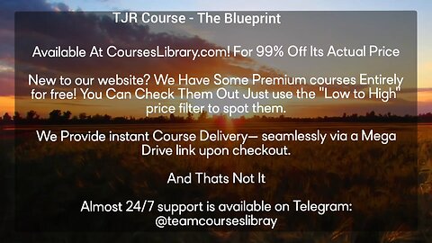 (CoursesLibrary.com)TJR Course - The Blueprint