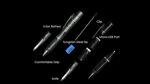 Rechargeable Tactical Flashlight Pen for Better Writing & Survival