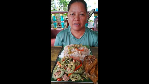 Asian Wife Eats - Bitter Gourd with Dried Fish