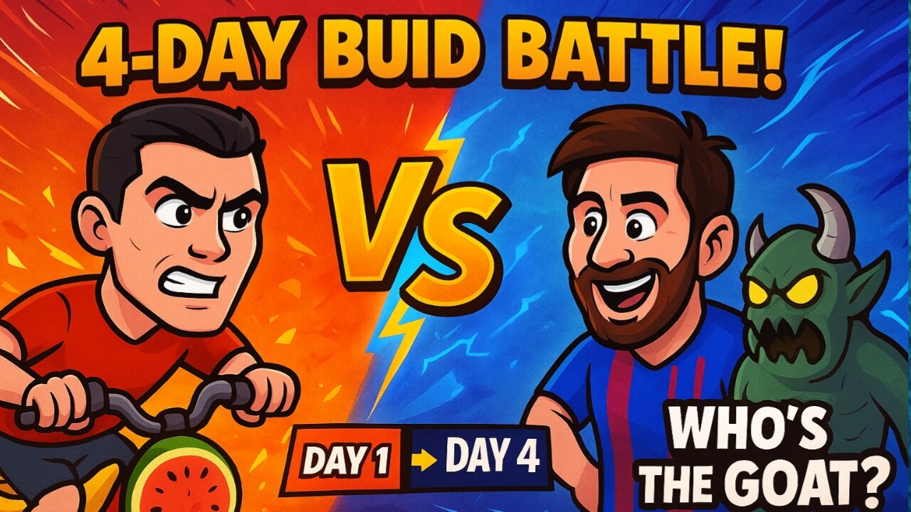 Ronaldo vs Messi: 4-Day Epic Build Battles | Funny Football Animation & GOAT Showdown
