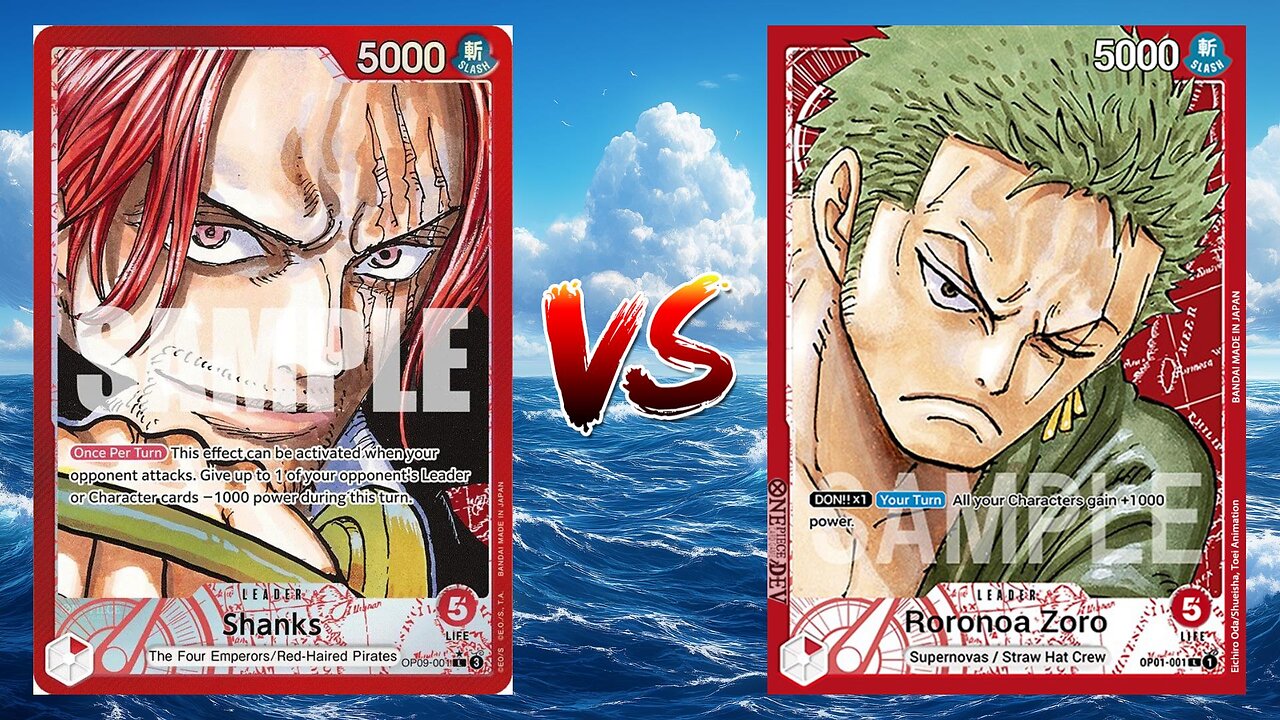 One Piece TCG Red Haired Shanks VS Roronoa Zoro!!