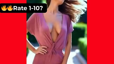 🔥 Rate Her Chest in This Playsuit 1-10? 😍 Supermodel 4K