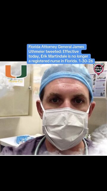 AG James Uthmeier: Effective today, Erik Martin Dale is no longer a registered nurse in Florida