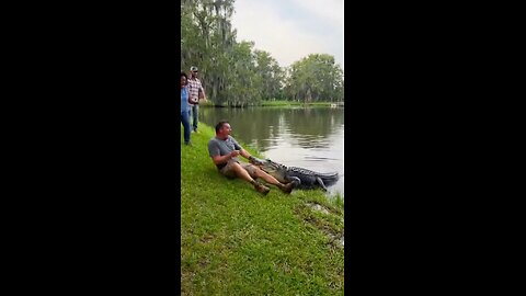 Man get dragged into lake by alligator