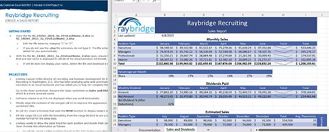 Shelly Cashman Excel 365/2021 (Update: 2025) | Module 3: SAM Project 1a | Raybridge Recruiting