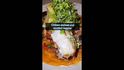 Succulent Chilean Sea Bass dinner