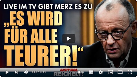 Merz-Geständnis macht fassungslos: „Wir wollen dafür sorgen, dass es teurer wird!“ 14.o4.2025