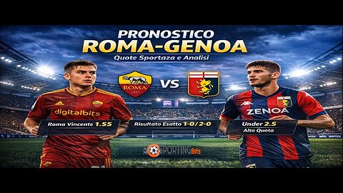 Pronostico Roma-Genoa: quote Sportaza e chicca dell’esperto