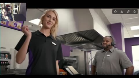 Woman With Blond Hair Quits Her Employee Job At Taco Bell With Comedic Style Fake Funny Parody Video