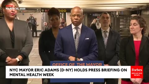 Reporter Presses NYC Mayor Adams On 'Perception Versus The Stats' On Subway Crime, Mental Illness