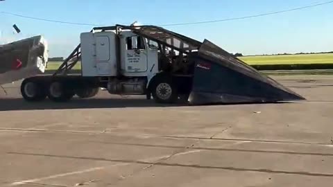 30,000-pound semi truck named ‘Buttercup’ rams 16 cars, 2 boats, 2 RVs, 1 bounce house.