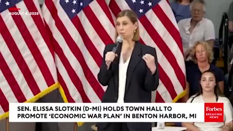 Dem Elissa Slotkin calls President Trump an "existential threat to democracy."