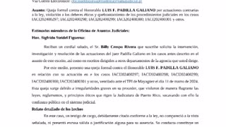 EXISTEN MULTIPLES QUEJA A JUECES DE MAYAGUEZ