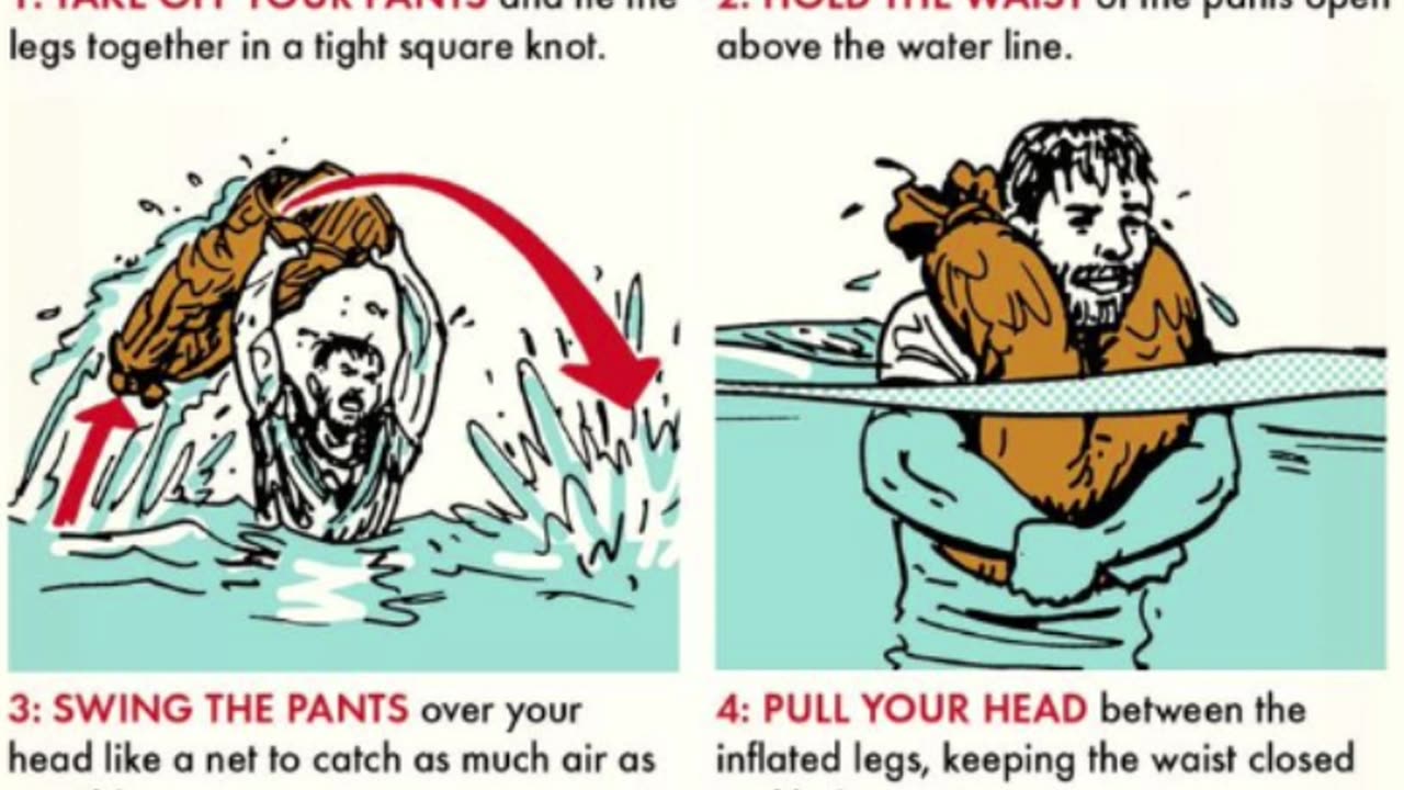 How to turn yor pants into a flotation device 🍂🍁🌲💧🔥