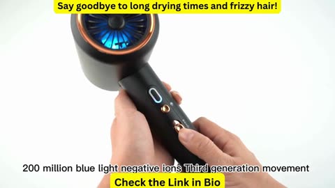 Say goodbye to long drying time and frizzy hair!Hair Dryer 2400W HighPower Negative Ion Ultra Silent