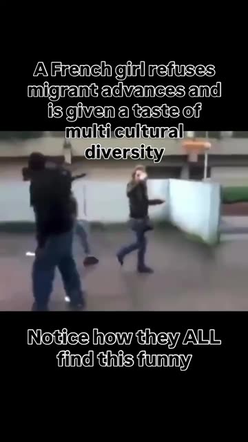 Africans attack French girl