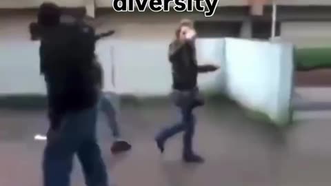 Africans attack French girl