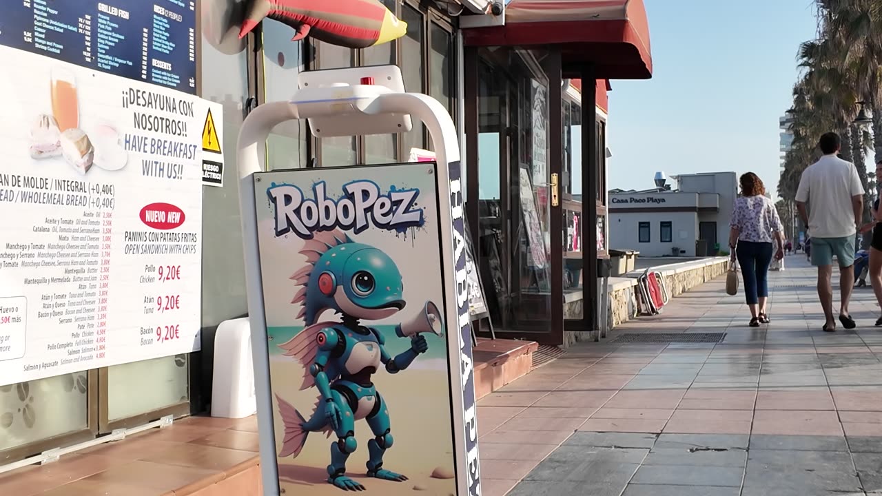 The Future Is Here! Talking Robot Fish Invites You to the Restaurant