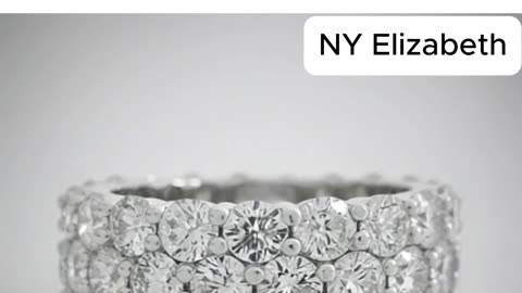 Wide 3‑Row Round Diamond Eternity Ring – Bold Statement Band