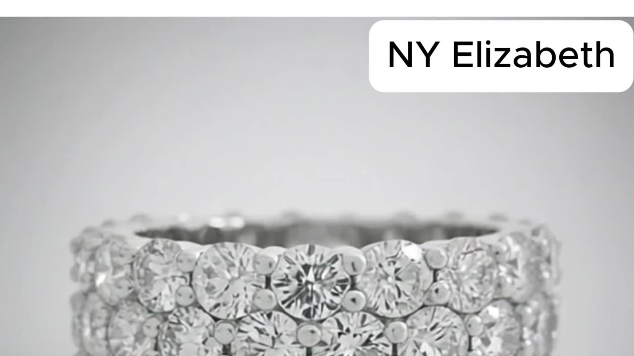 Wide 3‑Row Round Diamond Eternity Ring – Bold Statement Band