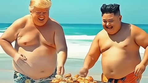 onald Trump and Kim Jongun Ai generated vedi