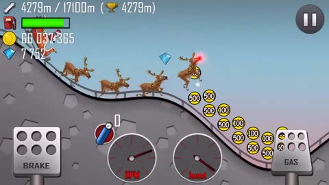 Hill Climb Racing, Hovercraft, Rooftops, 1562m