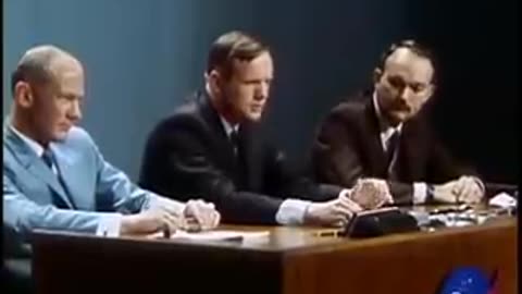 Apollo 11 Press Conference - They don't look too happy